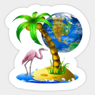 Tropical scene Sticker